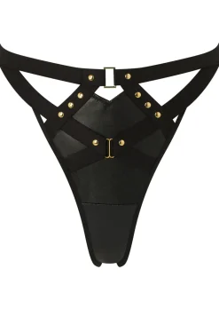 After Dark PU Thong - Black