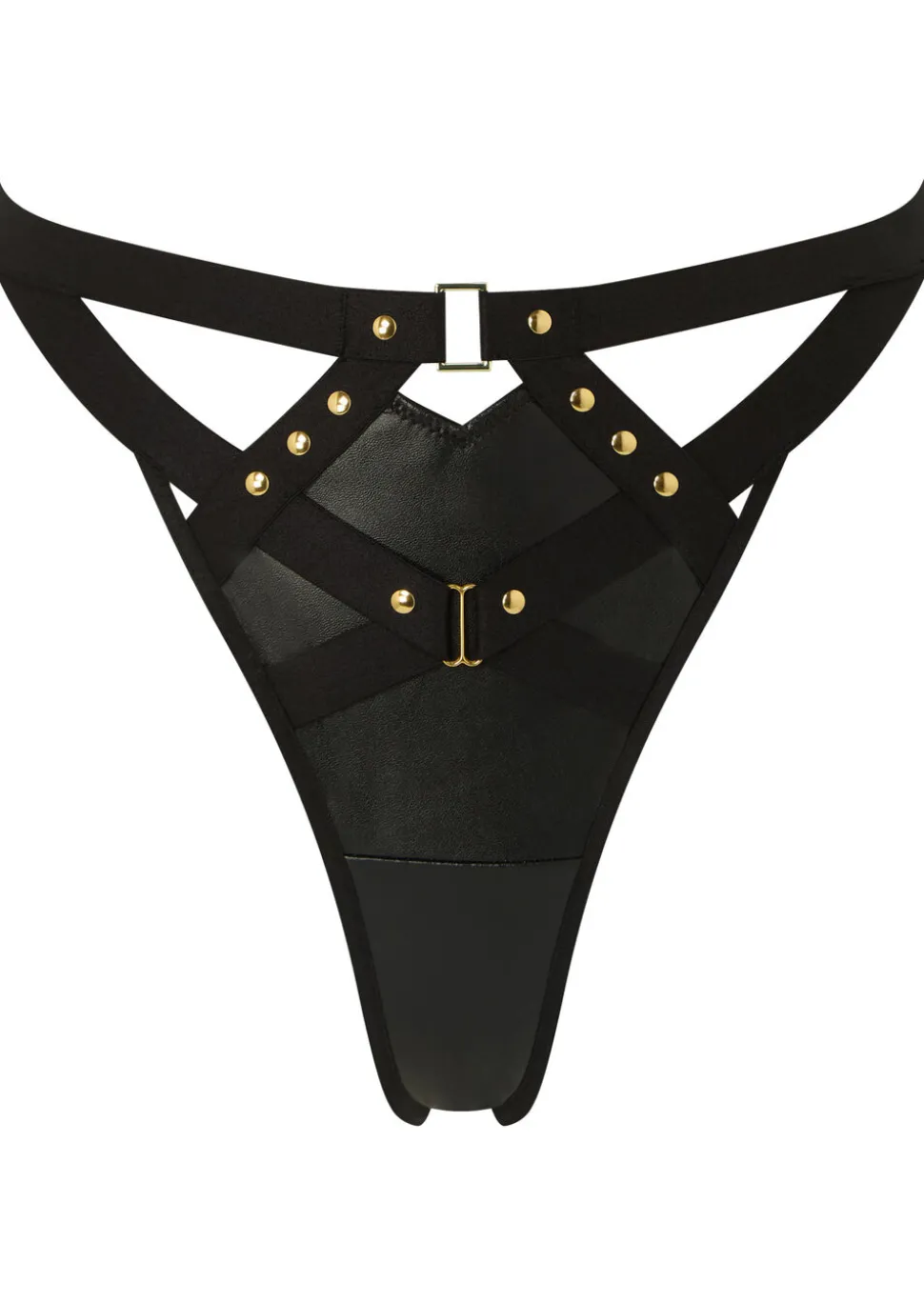 After Dark PU Thong - Black