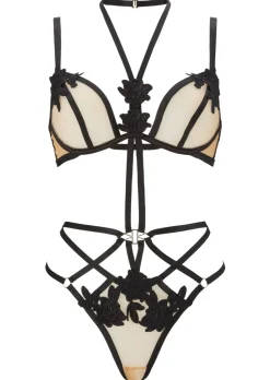 All Night Long Crotchless Body - Black