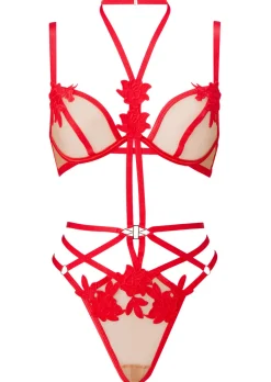 All Night Long Crotchless Body - Red