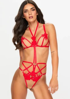 All Night Long Crotchless Body - Red