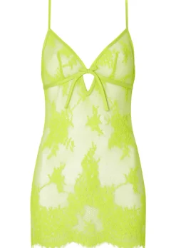 Availing All Over Lace Chemise Lingerie - Lime