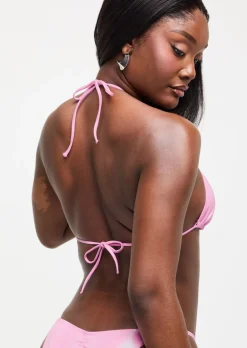 Bahamas Paradise Triangle Bikini Top - Pink
