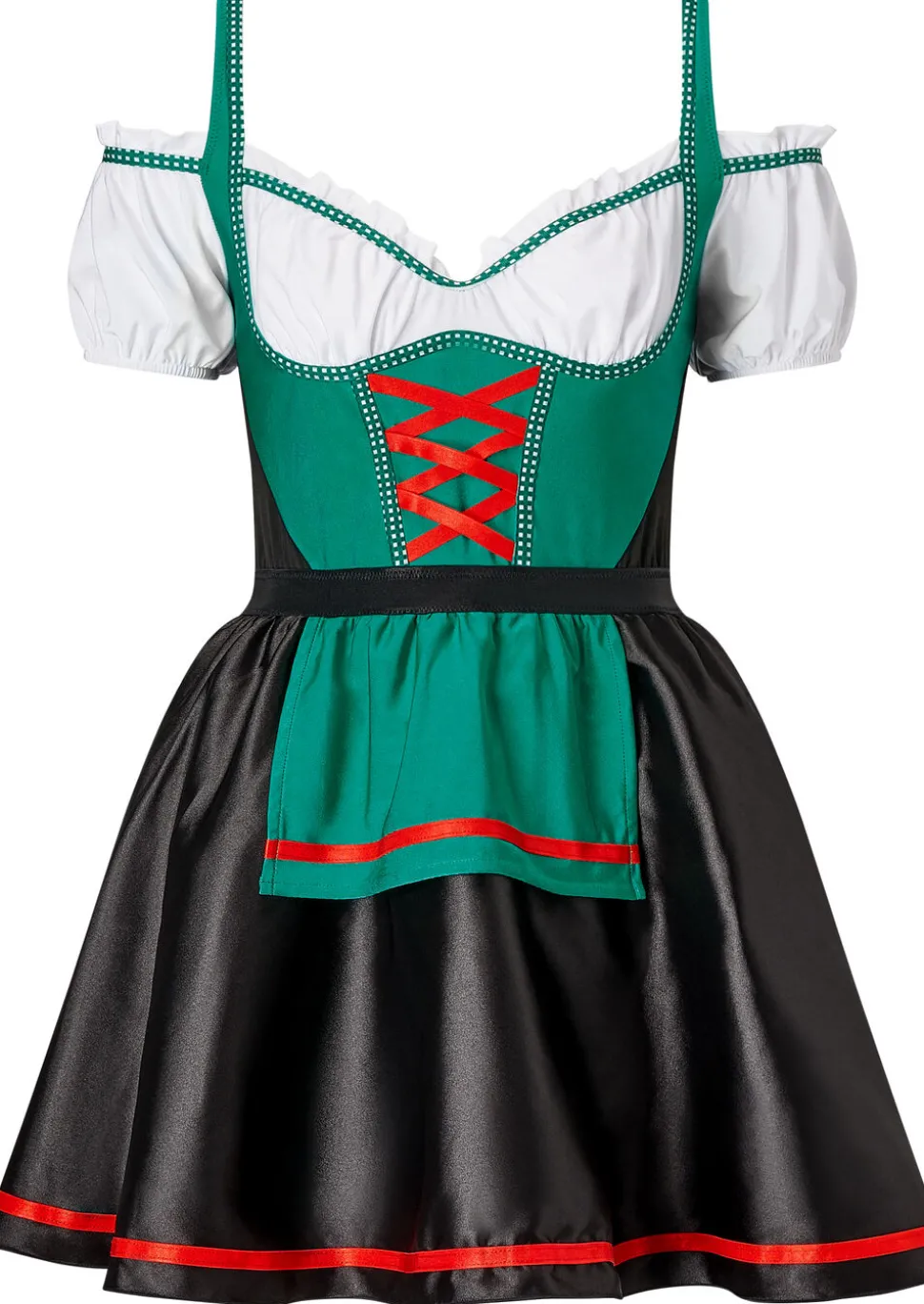 Beer Maid Sexy Costume with Apron - Dark Green