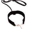 Bellatrix Velvet Bondage Collar & Lead 2 Piece Set