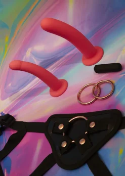 Be Proud 4 Piece Vibrating Strap On Set