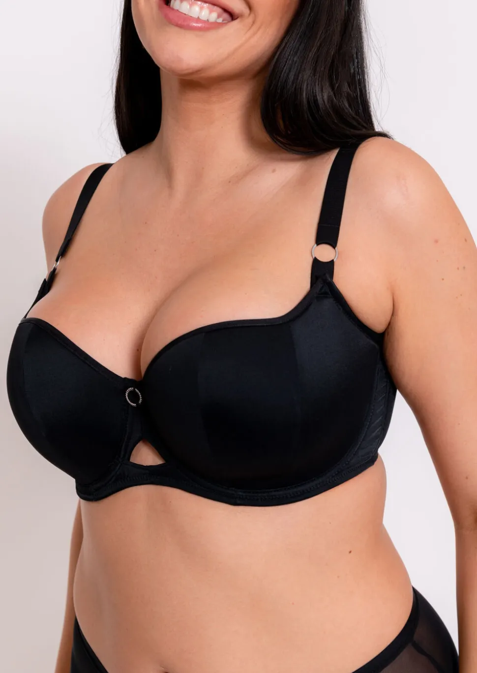 Boost Me Up Padded Balcony Bra - Black