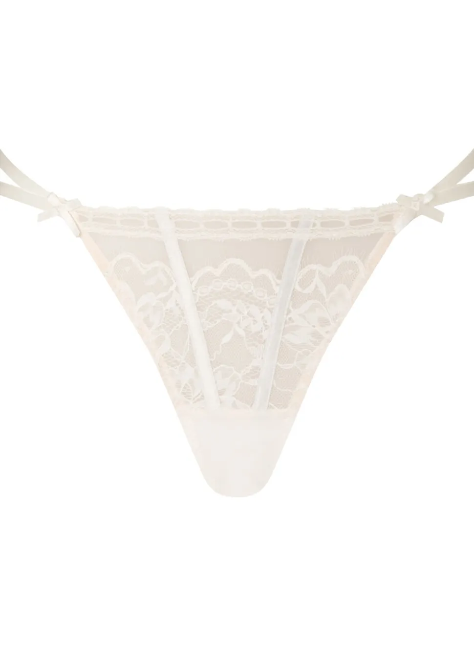 Caged Lace G-String - Ivory