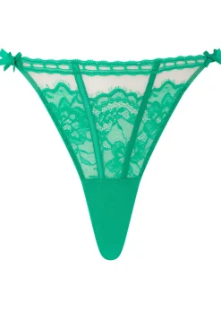 Caged Lace String - Mid Green