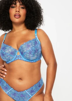 Camille Sequin Non Padded Fuller Bust Balcony Bra - Light Blue