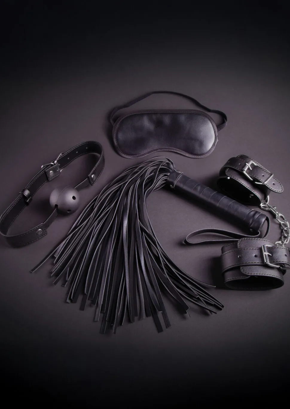 Couples Exploration Faux Leather 4 Piece Bondage Set