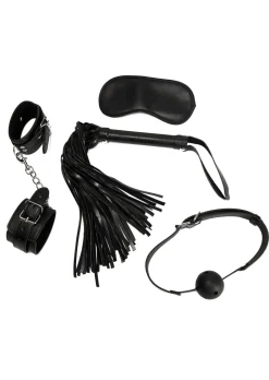 Couples Exploration Faux Leather 4 Piece Bondage Set