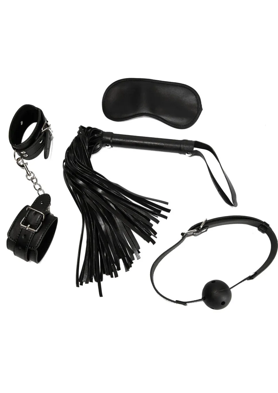 Couples Exploration Faux Leather 4 Piece Bondage Set