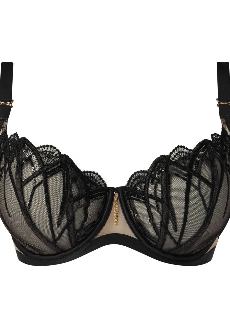 Desiring Decadence Fuller Bust Non Padded Balcony Bra - Black