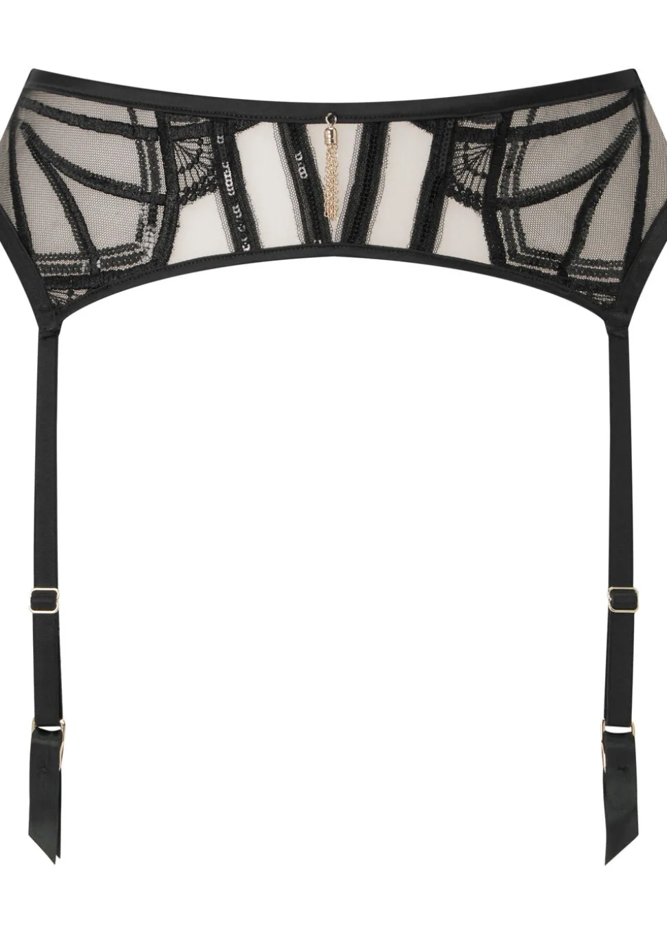 Desiring Decadence Suspender Belt - Black