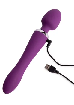 Double Ended Dual Vibrating Wand Massager
