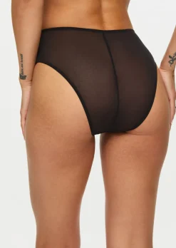 Endless Attraction High Waist Brazilian Knickers - Black/Red