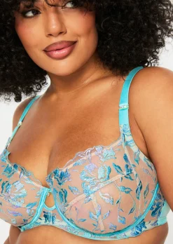 Euphoric Non Padded Balcony Bra - Aqua