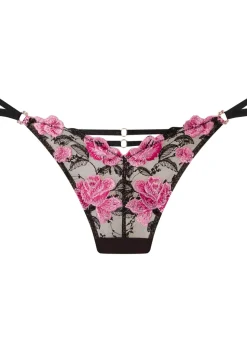 Everlasting Love Lace G-String - Black/Pink