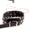 Fetish Luxe PU Studded Bondage Collar & Lead