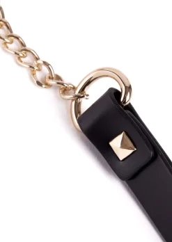 Fetish Luxe PU Studded Bondage Collar & Lead