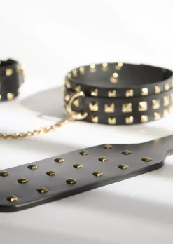 Fetish Luxe PU Studded Bondage Paddle