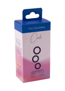 Flexible Silicone Cock Ring Trio - 3 Piece Set