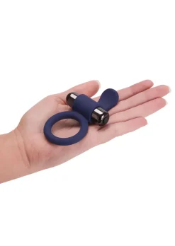 Flicker Silicone Cock Ring with Removable Bullet Vibrator