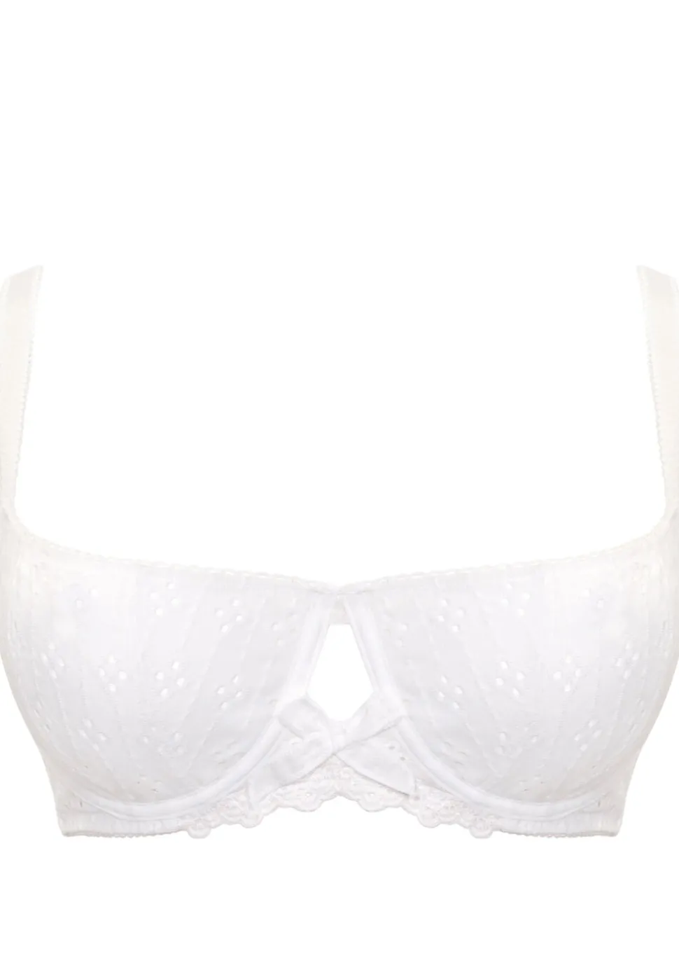Flora Balcony Bra - White