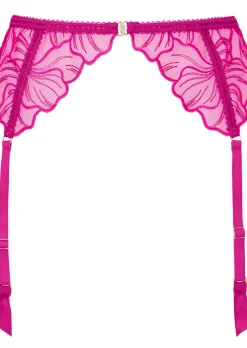 Floral Fling Suspender Belt - Mid Pink