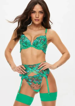 Fluorescence Padded Plunge Bra - Bright Green
