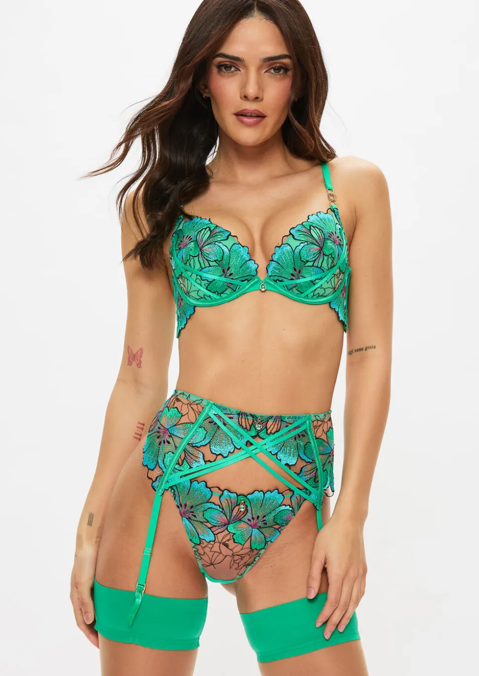 Fluorescence Waspie Suspender - Bright Green