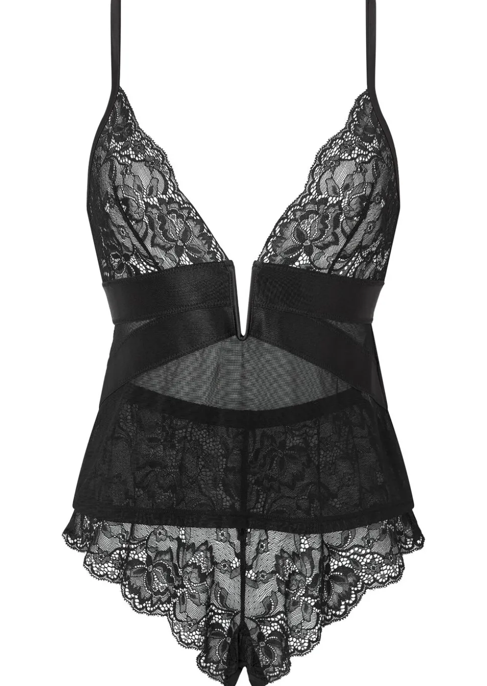 Gracious Lace Cami Top & Shorts Set - Black
