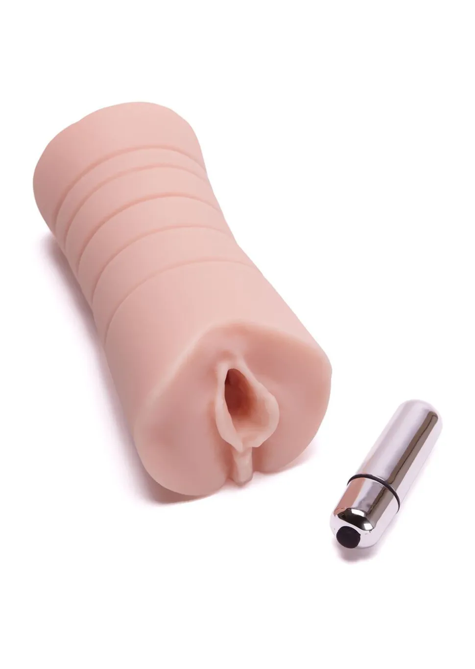 Hard Drive Ribbed Pocket Vagina Vibrating Male Masturbator