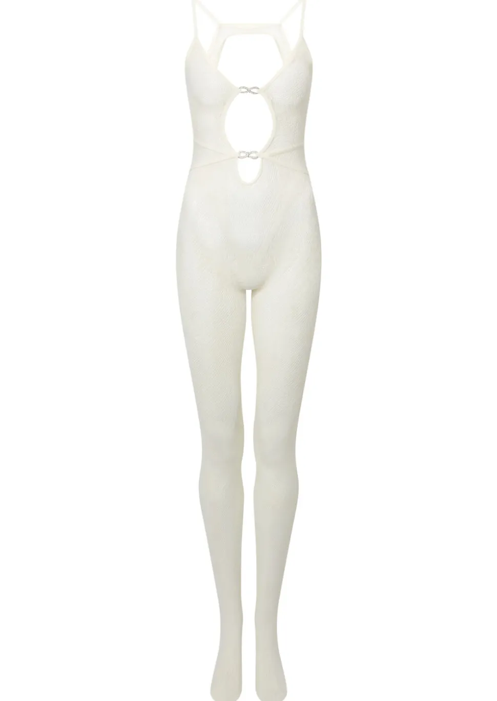 Heartbreaker Lace Crotchless Bodystocking - Ivory