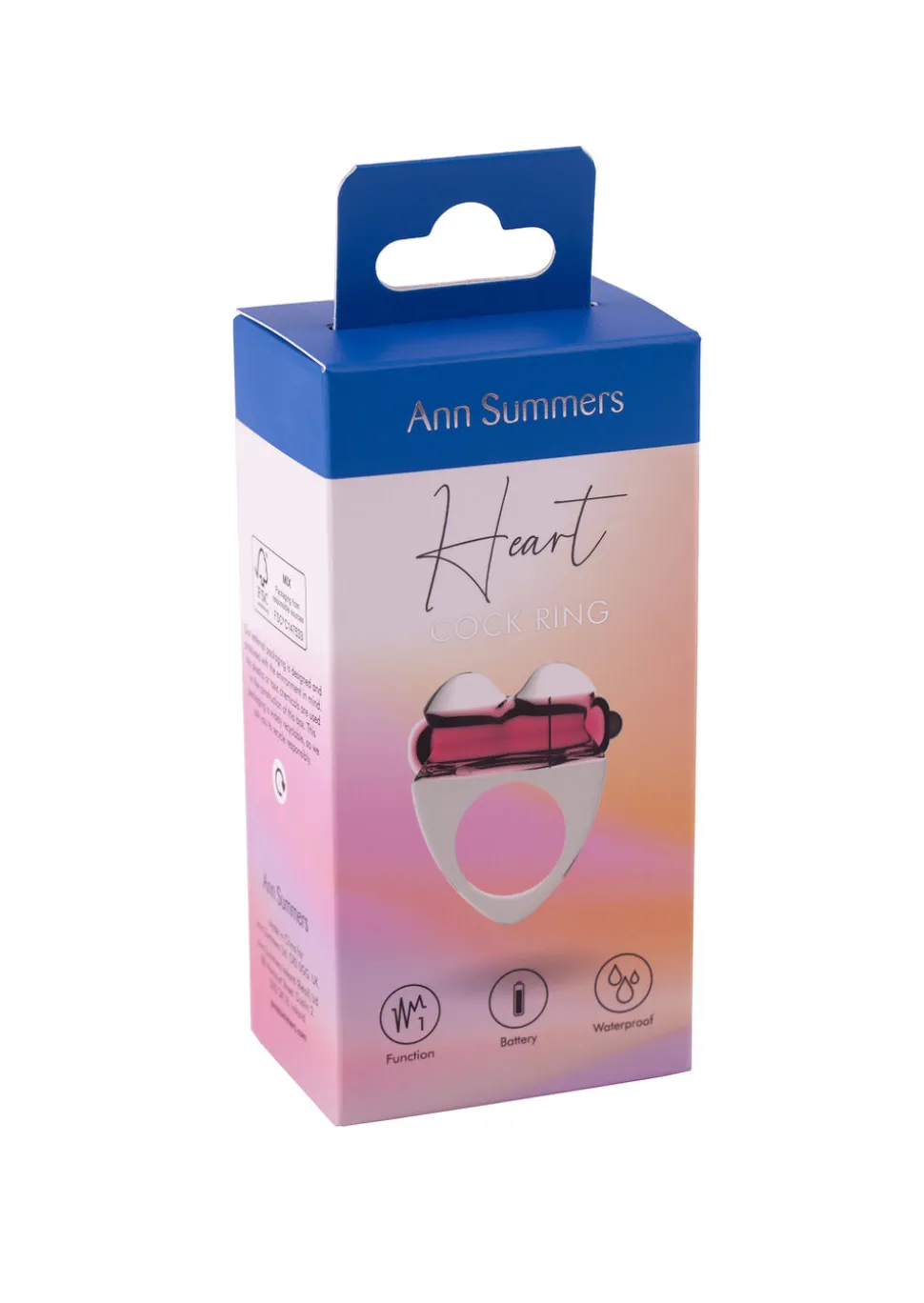 Heart Shaped Cock Ring with Removable Vibrating Bullet