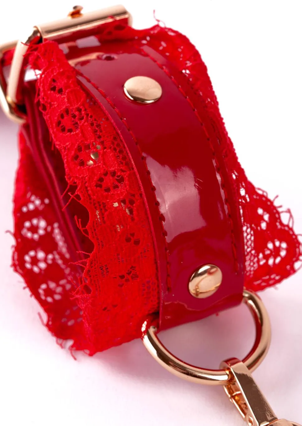 High Gloss PU & Lace Handcuffs