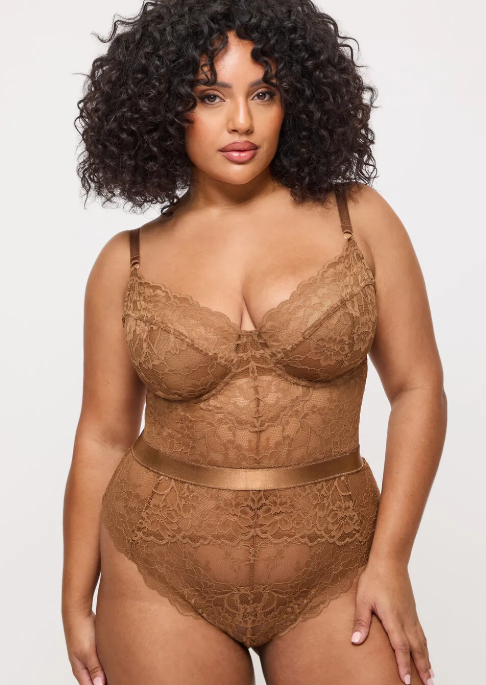 Hold Me Tight Lace Lingerie Body - Nude 03