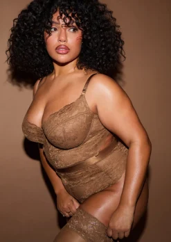 Hold Me Tight Lace Lingerie Body - Nude 03