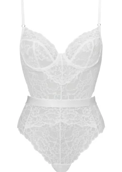 Hold Me Tight Lace Lingerie Body - White
