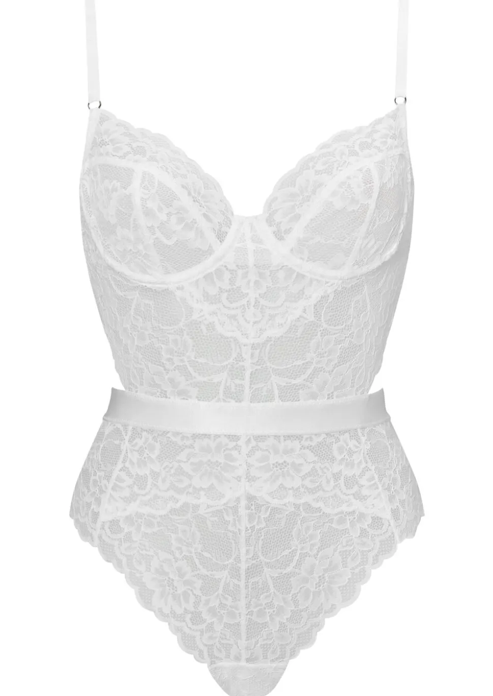 Hold Me Tight Lace Lingerie Body - White