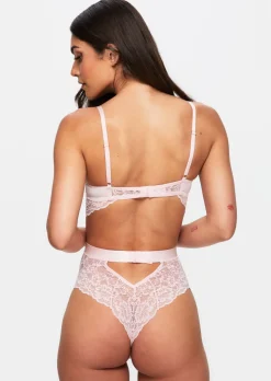 Hold Me Tight Lace Lingerie Body - Pale Pink