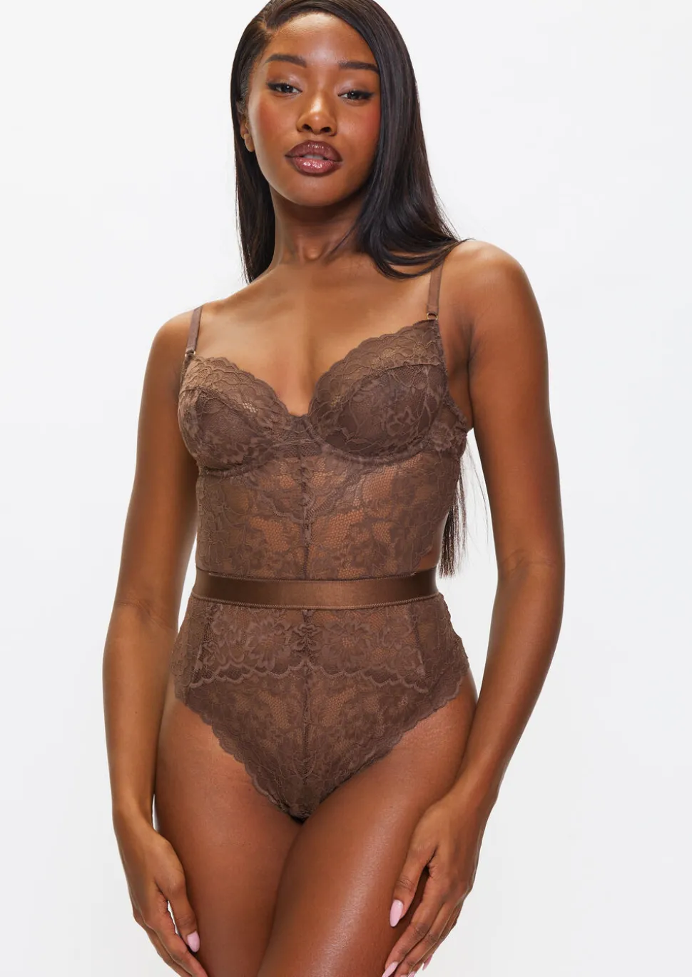 Hold Me Tight Lace Lingerie Body - Nude 04