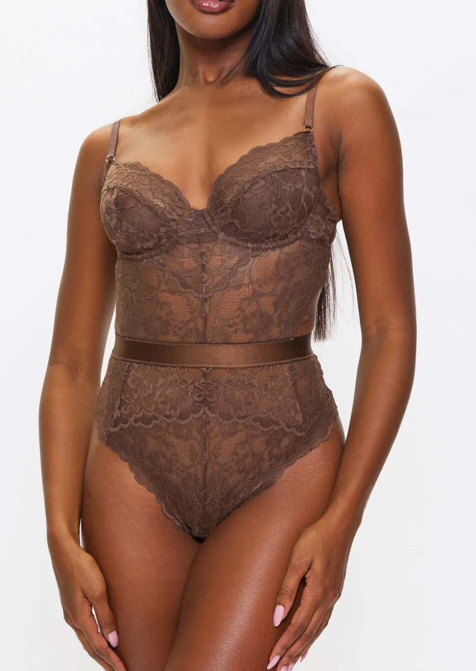 Hold Me Tight Lace Lingerie Body - Nude 04