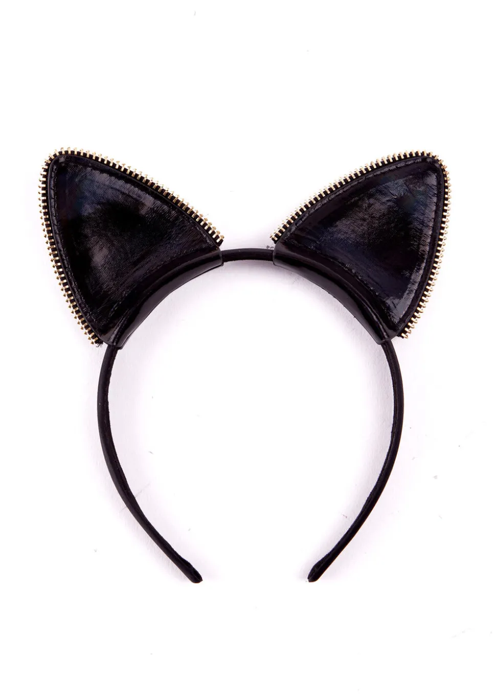 Holographic Oil Slick PU Cat Ears