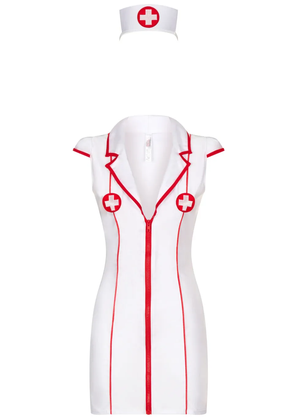 Hospital Hottie Nurse 2 Piece Sexy Costume with Headband - White