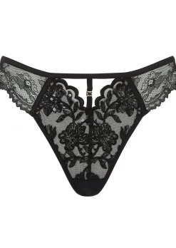 Icon Sequin Brazilian Knickers - Black