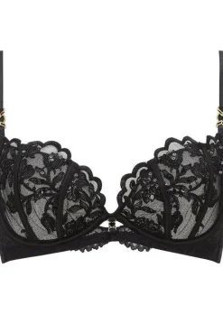 Icon Sequin Non Padded Plunge Bra - Black