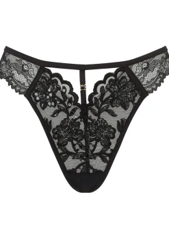 Icon Sequin Thong - Black