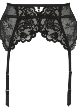 Icon Sequin Waspie Suspender - Black